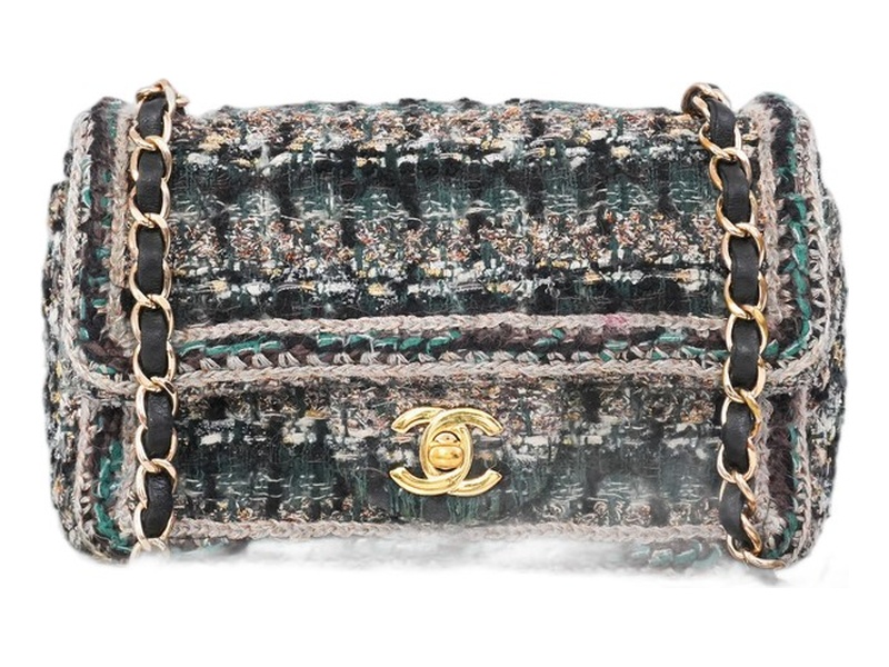 CHANEL ツイード チェーンバッグ